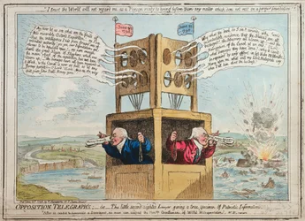 A Hannah Humphrey által 1798-ban kiadott, Hannah Humphrey által 1798-ban kiadott Hannah Humphrey (kézzel színezett rézkarc) igazi mintáját adva a kis másodlátó ügyvéd.